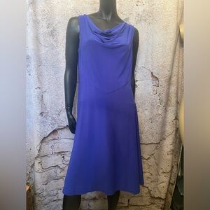 Evan Picone Royal Blue Cowl Neck Dress